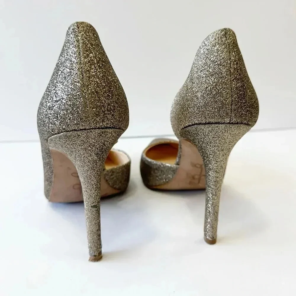 JESSICA SIMPSON Sparkly D'Orsay Party Heels Size 7.5‎